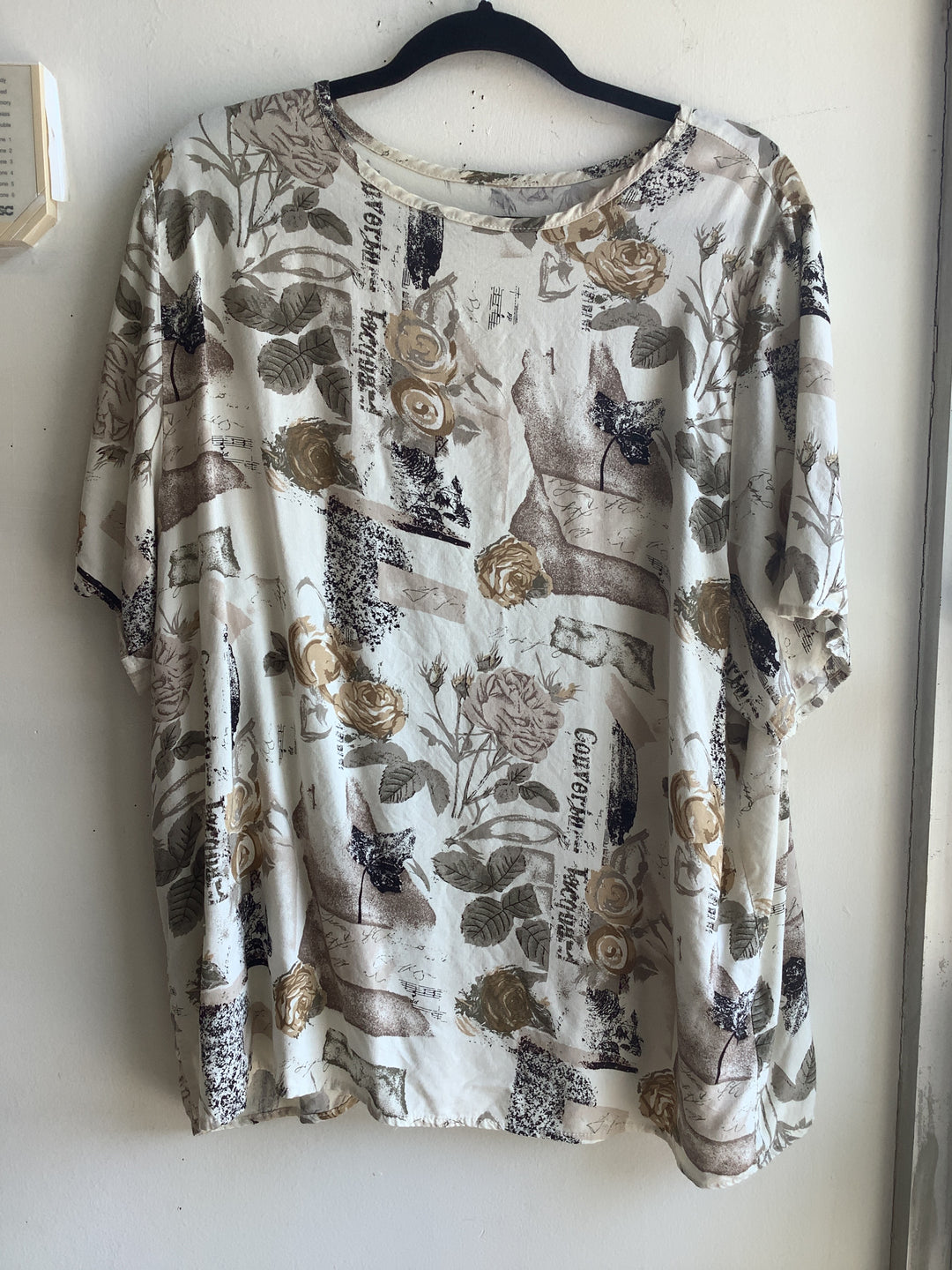 Vintage Botanical Collage Blouse