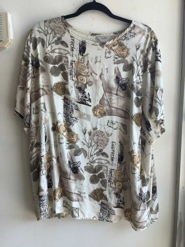 Vintage Botanical Collage Blouse