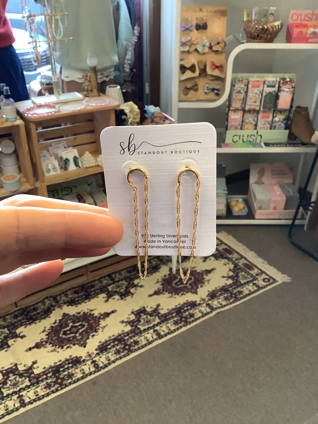 Standout Boutique Horseshoe Dangle Earrings- Vancouver, BC