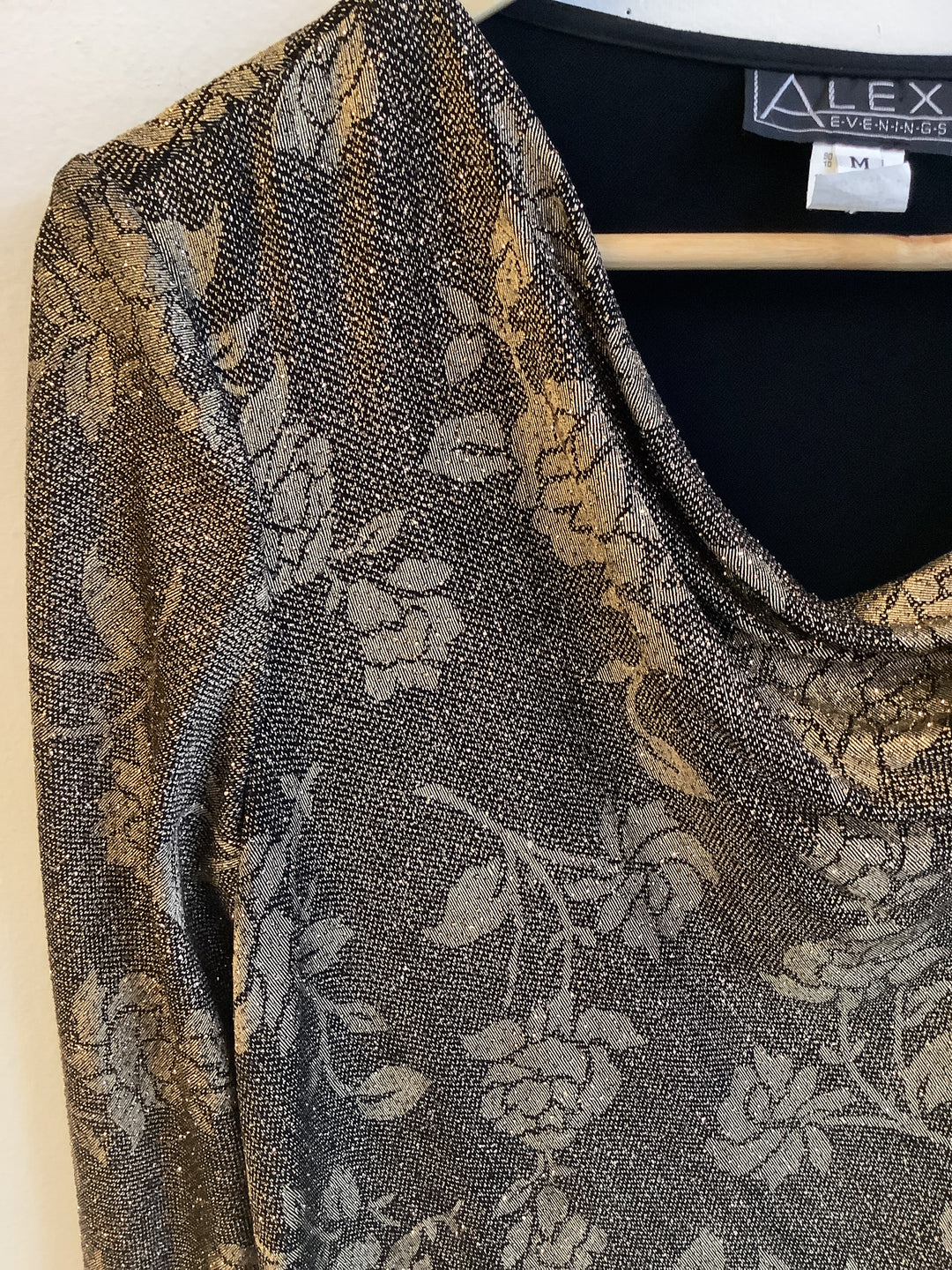 Vintage Alex Evenings Golden Evening Top