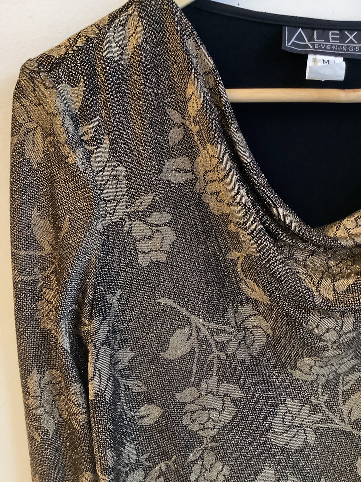 Vintage Alex Evenings Golden Evening Top