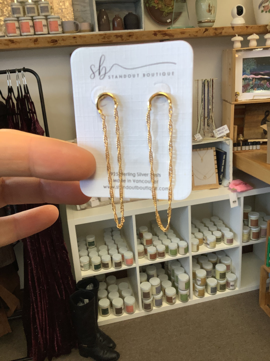 Standout Boutique Horseshoe Dangle Earrings- Vancouver, BC