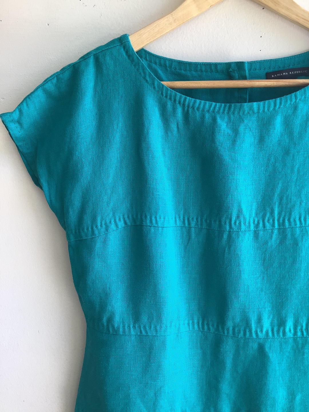 Linen Turquoise Shift Dress