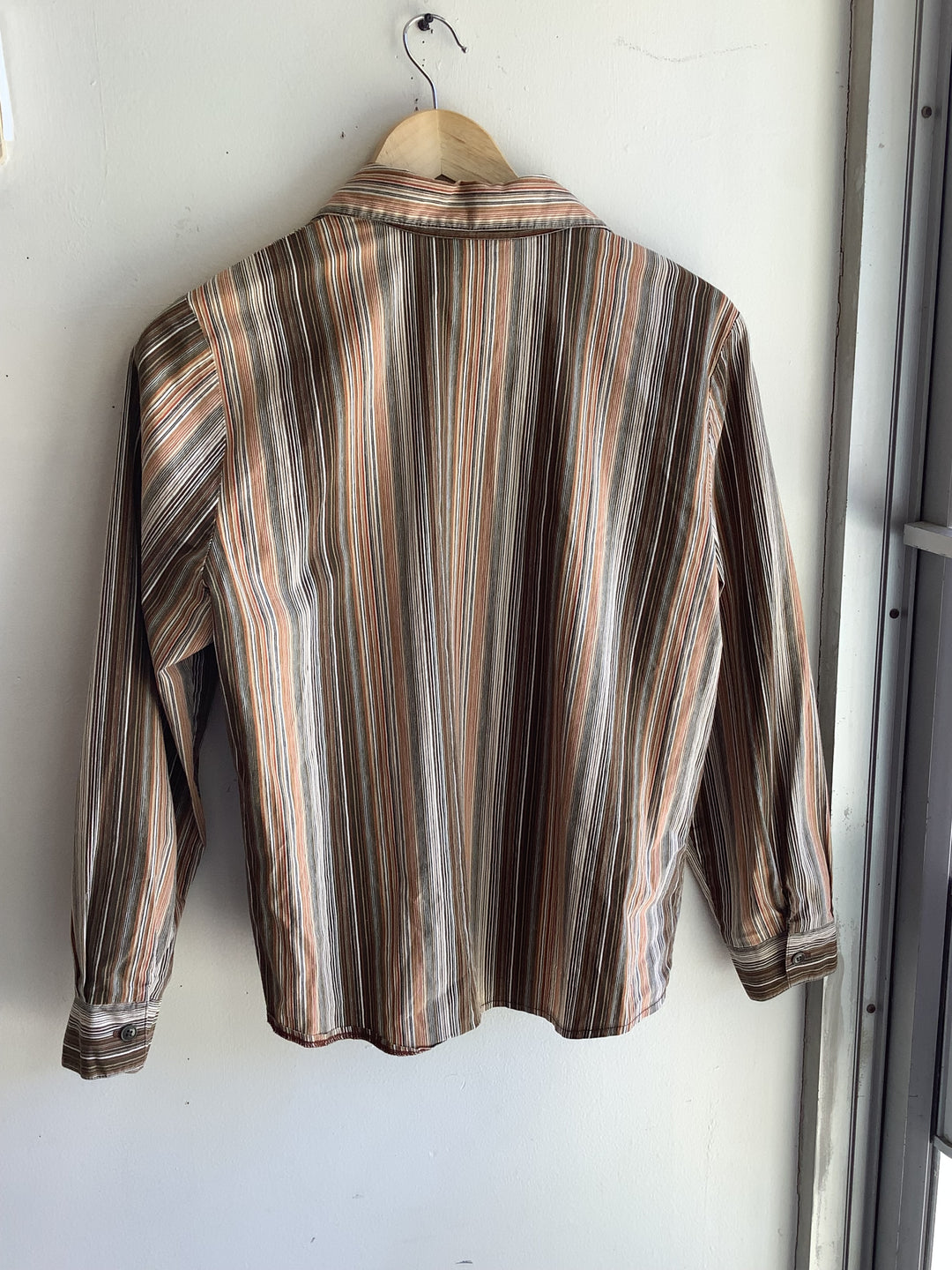 Earth Tone Stripe Vintage Button-Up - Ana