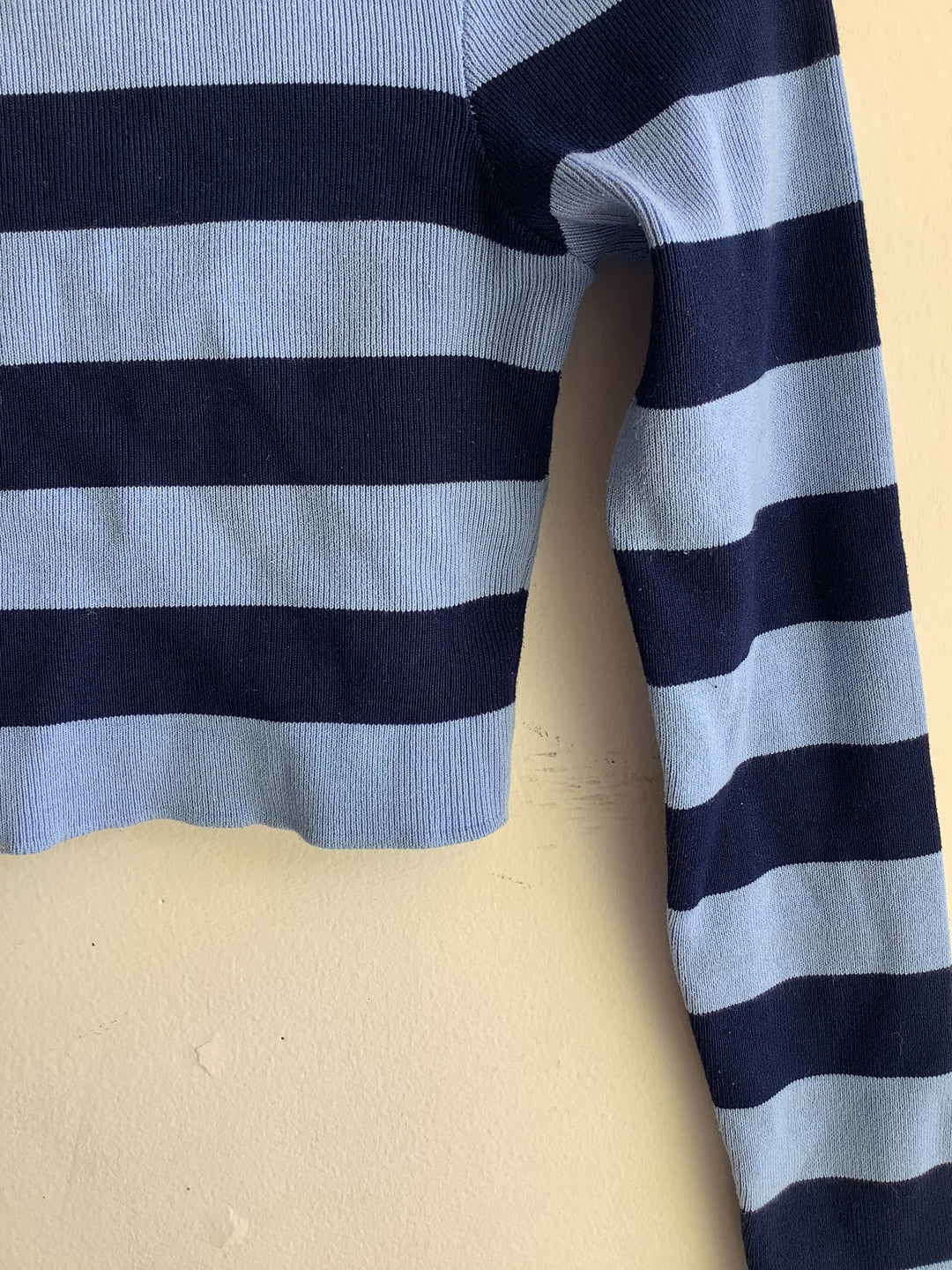 Zara Candy Stripe Knit Crop Sweater