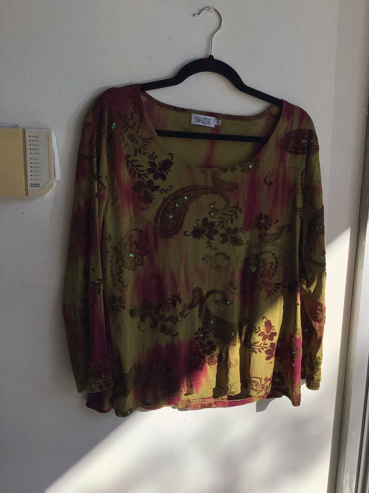 Snazzie Paisley Mesh Top
