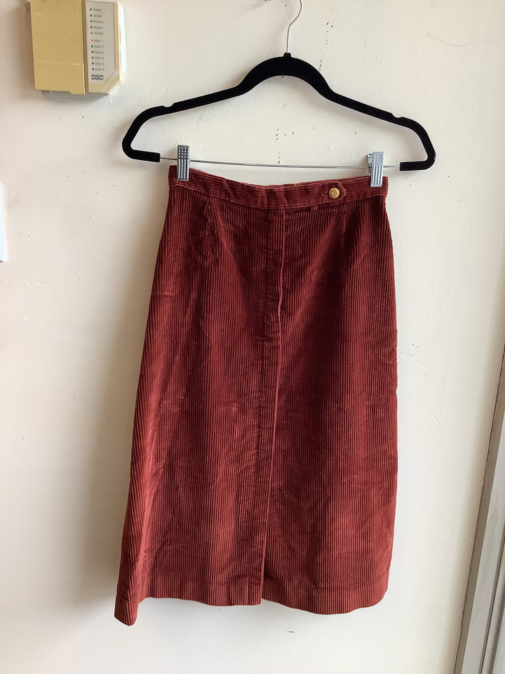 Autumn Orchard Corduroy Midi Skirt