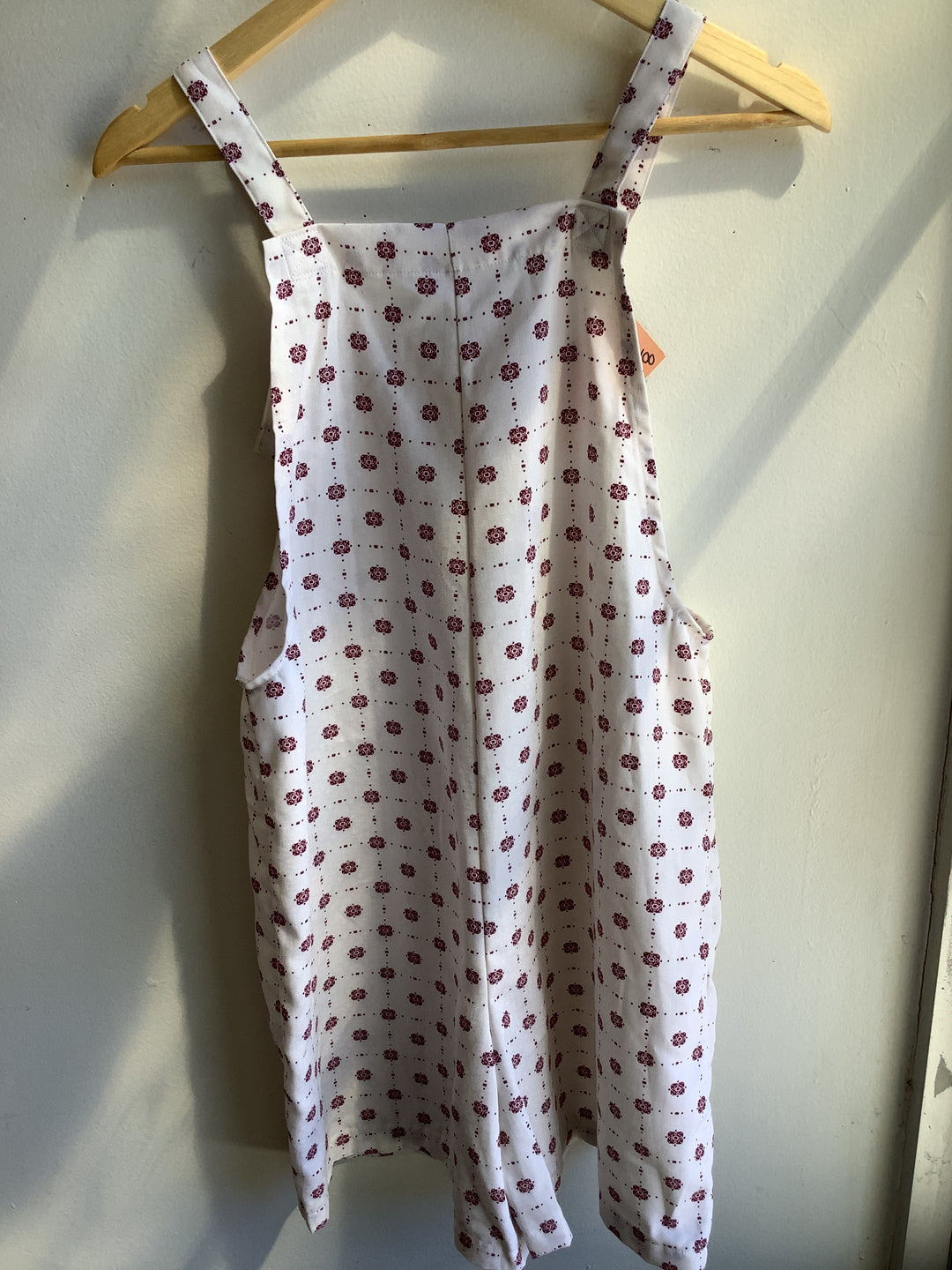 Butterflies in Ballgowns Retro Geometric Floral Short Overalls