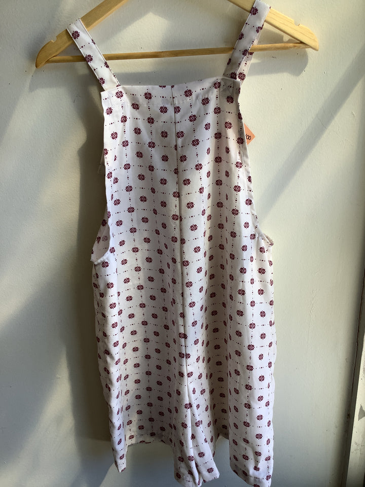 Butterflies in Ballgowns Retro Geometric Floral Short Overalls