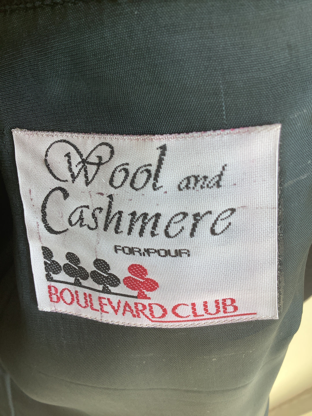 Vintage Wool &amp; Cashmere Black Blazer
