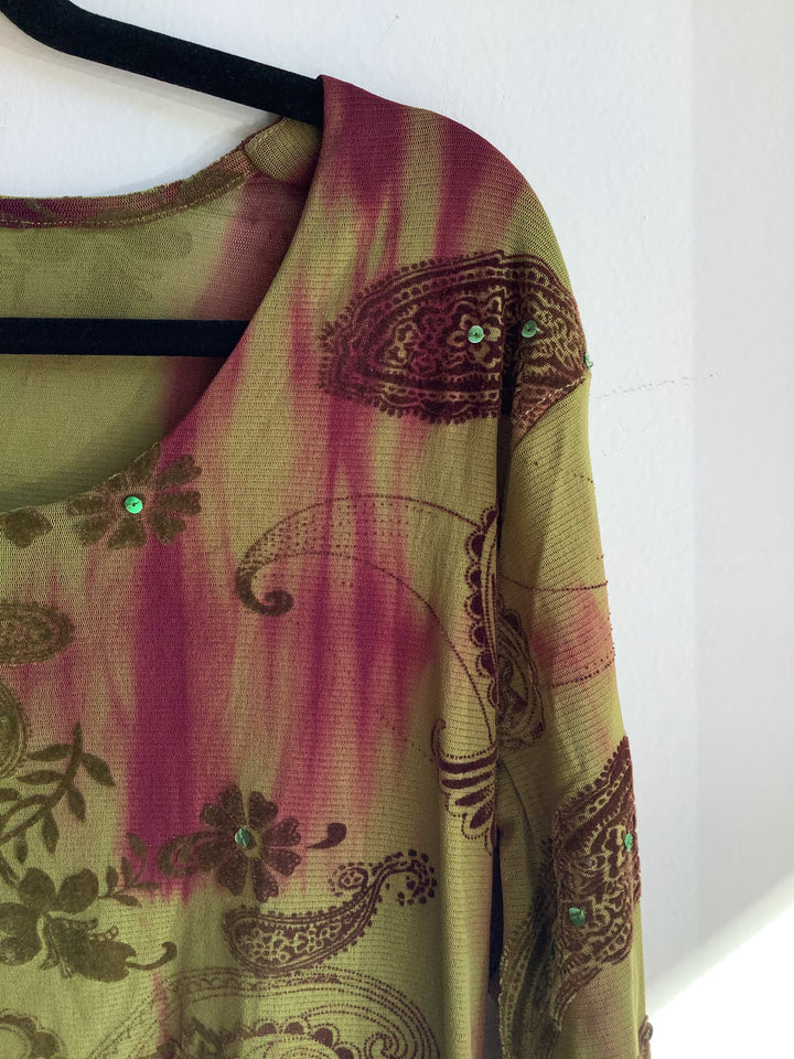Snazzie Paisley Mesh Top