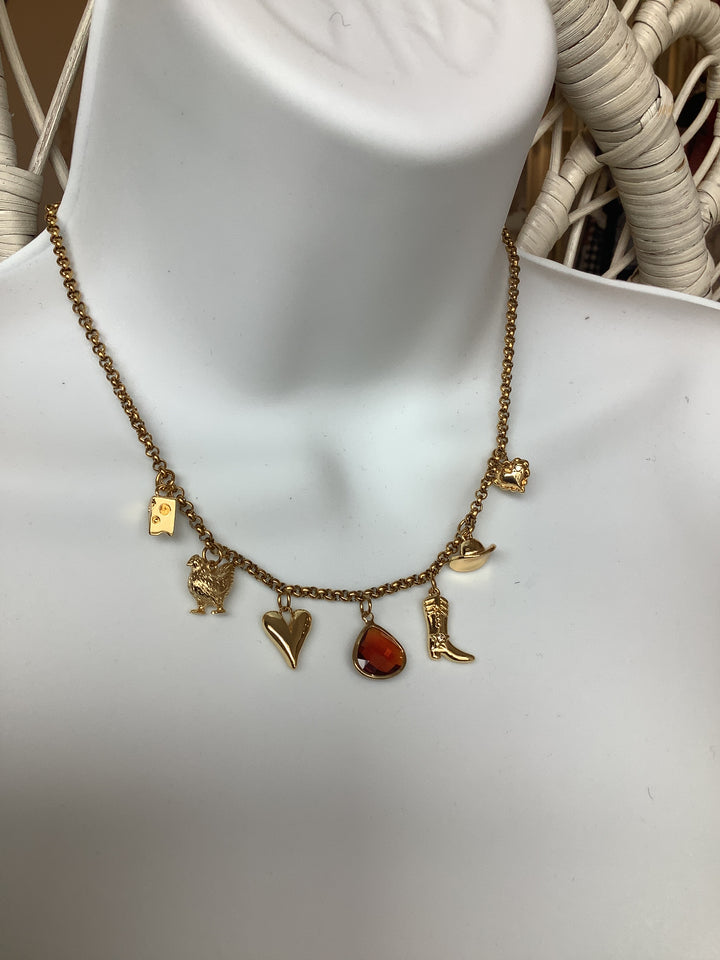 Wild Honey Cowboy Charm Necklace