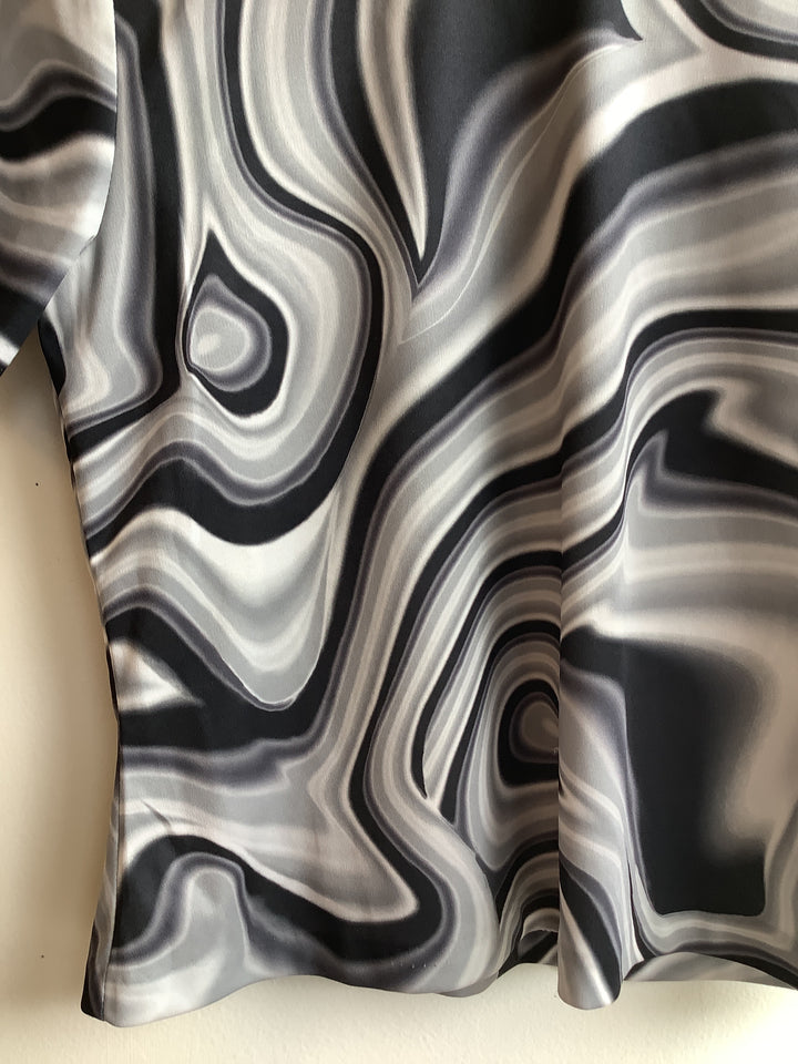90s Midnight Marble Mock Neck Top