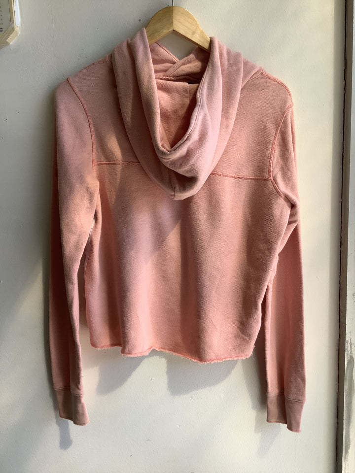 Blush Ease Cropped Hoodie