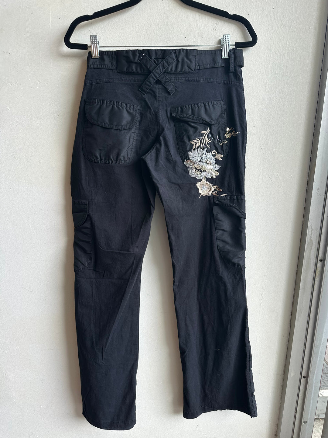 Vintage Fervente Y2K Embroidered Cargo Pants | Size 40 / M
