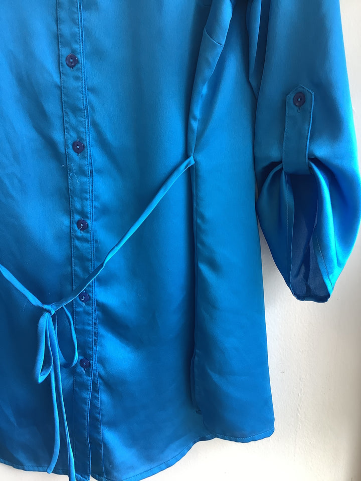 Vintage Jones Studio Electric Blue Blouse