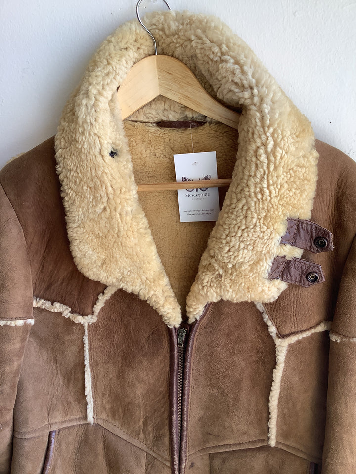 Vintage Shearling Aviator Jacket