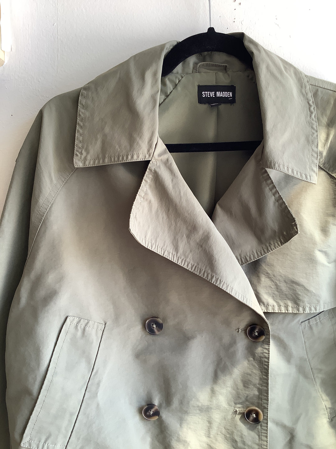 Steve Madden Cropped Utility Trench Jacket