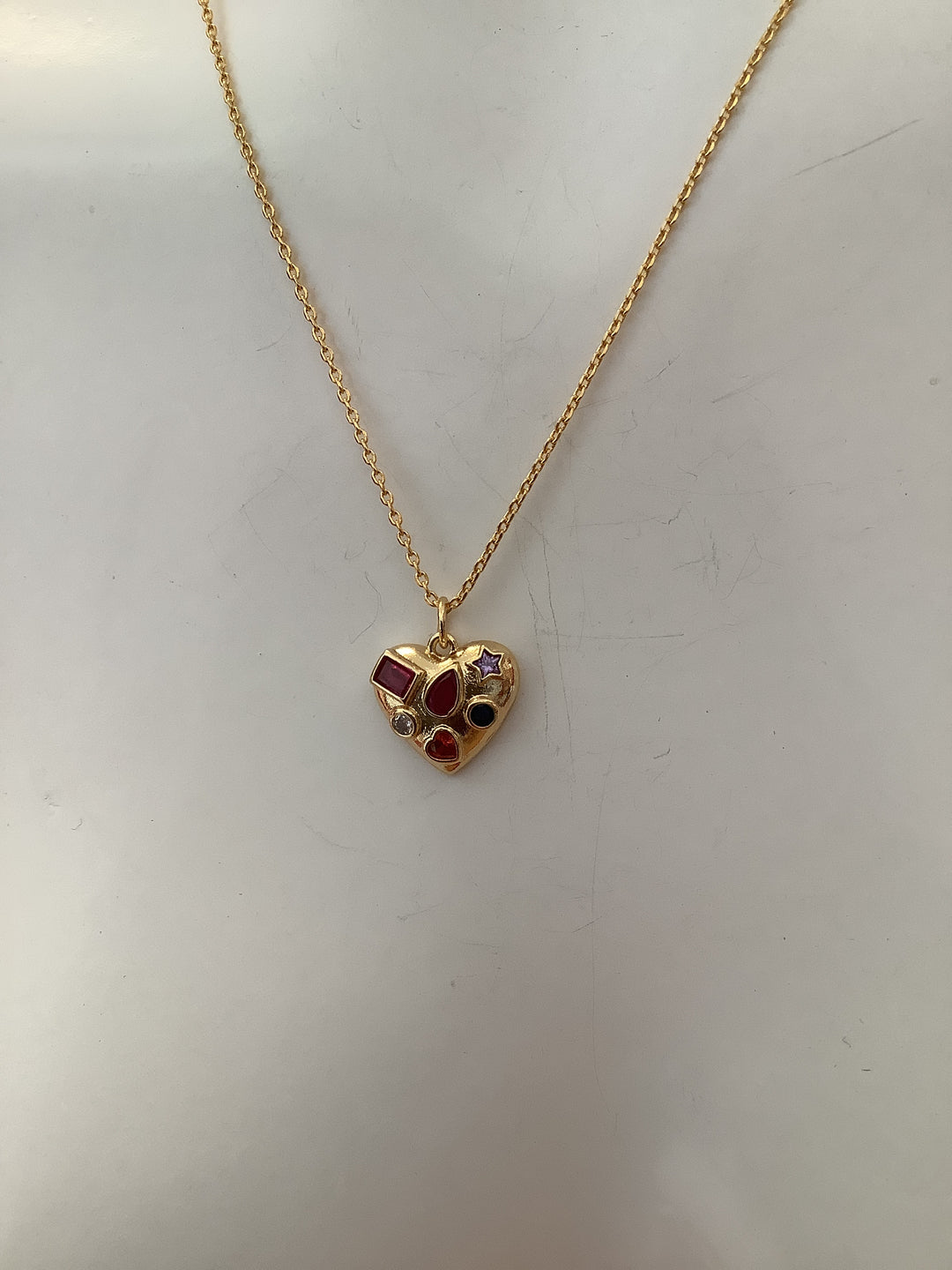 Standout Boutique Heart Gemstone Necklace