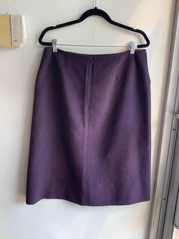 Plum Faux Suede Skirt