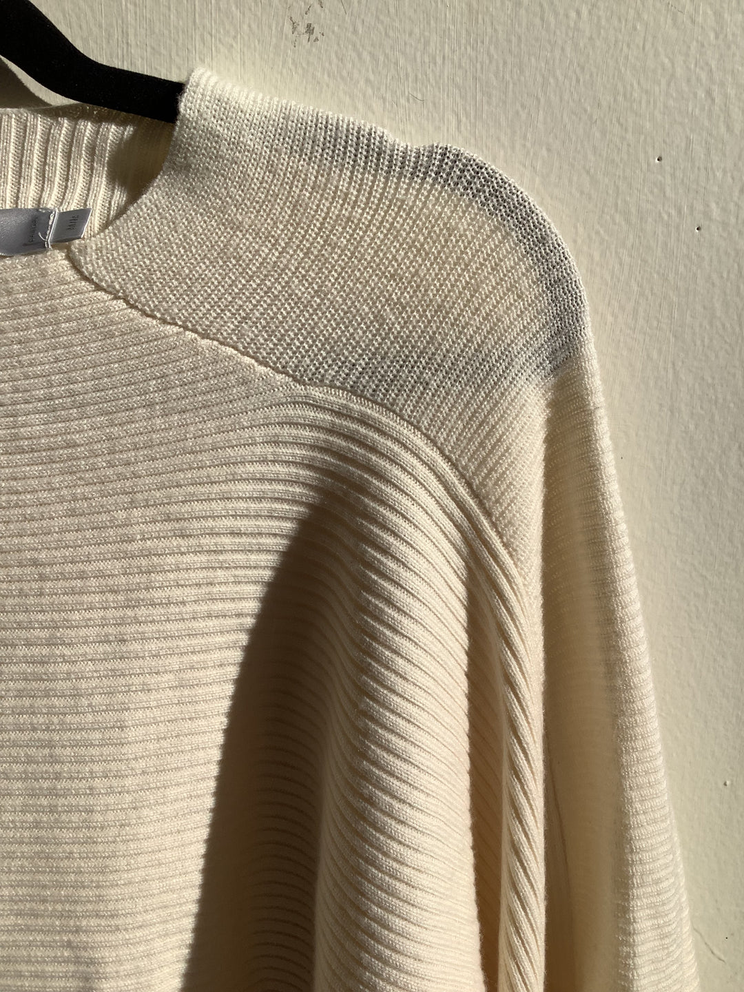 Cream Ribbed Sweater