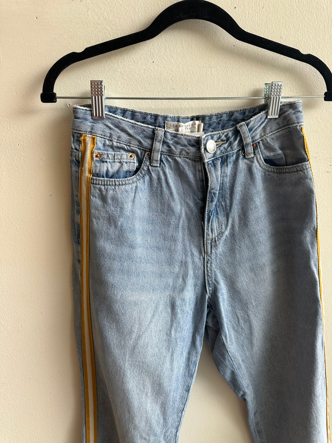 Streetwear Society Side Stripe Cropped Jeans