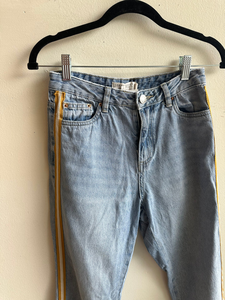 Streetwear Society Side Stripe Cropped Jeans