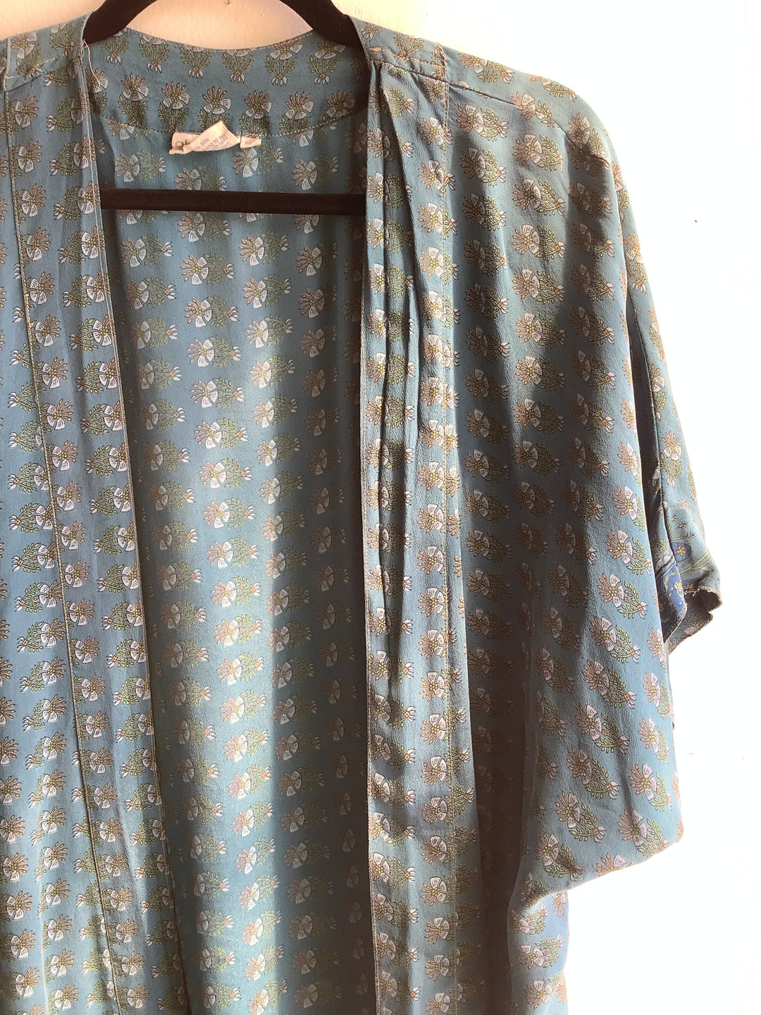 Sea Glass 100% Silk Boho Kimono