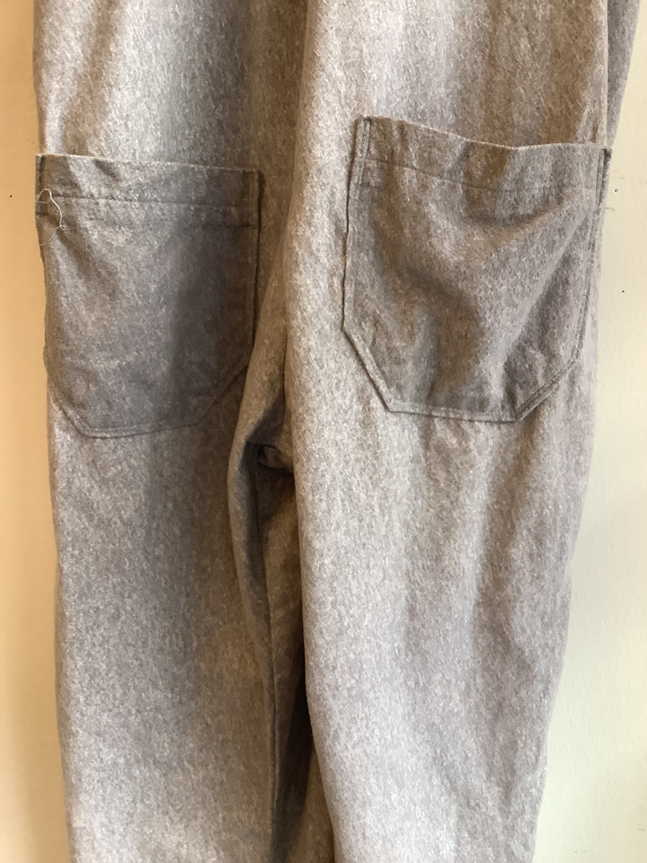 Butterflies in Ballgowns Light Grey Flannel Overalls