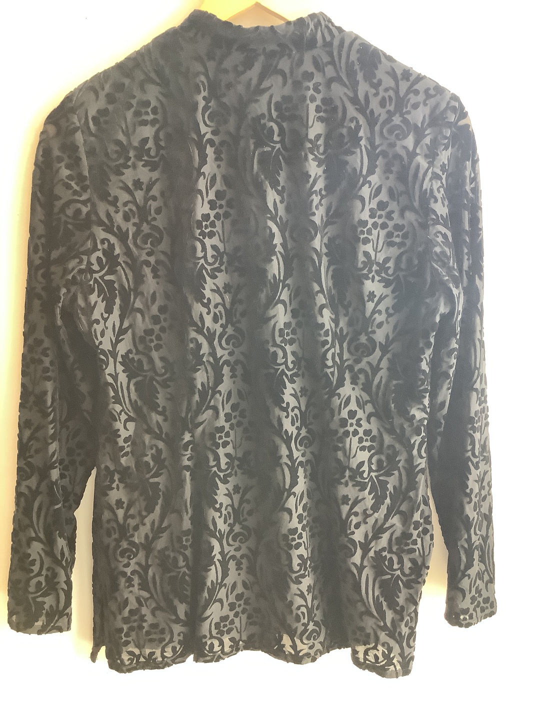 Vintage Black Burnout Velvet Jacket