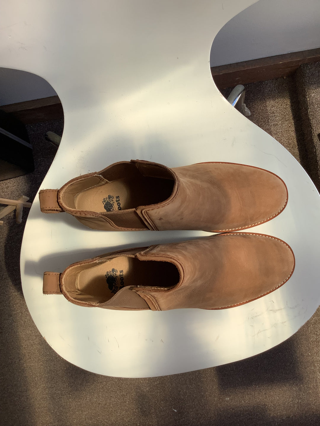 Roots Tan Leather Chelsea Heeled Boots