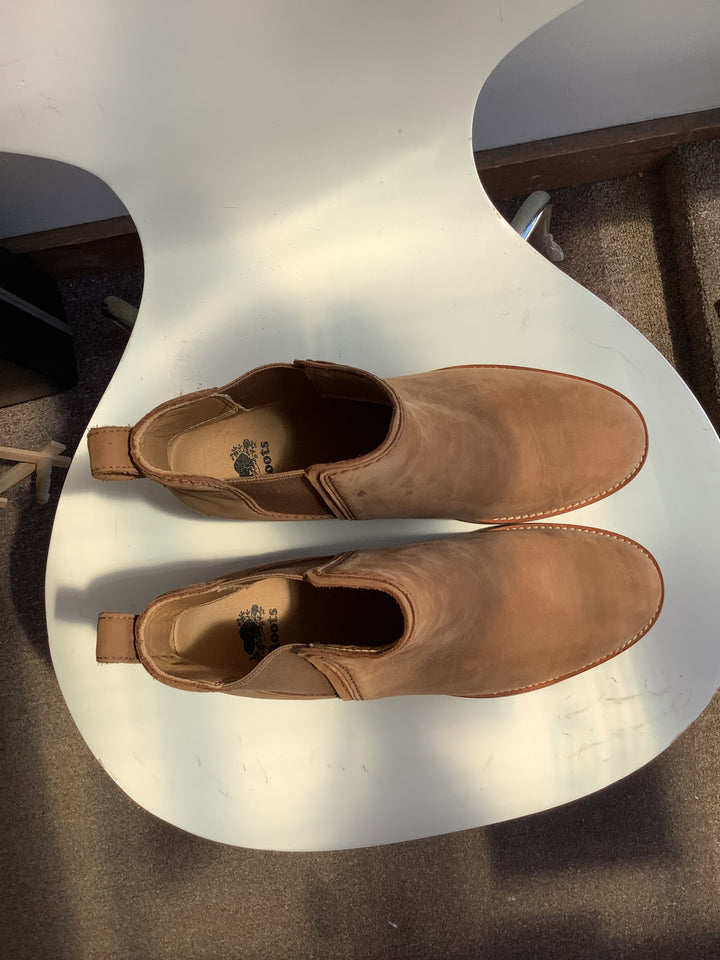 Roots Tan Leather Chelsea Heeled Boots