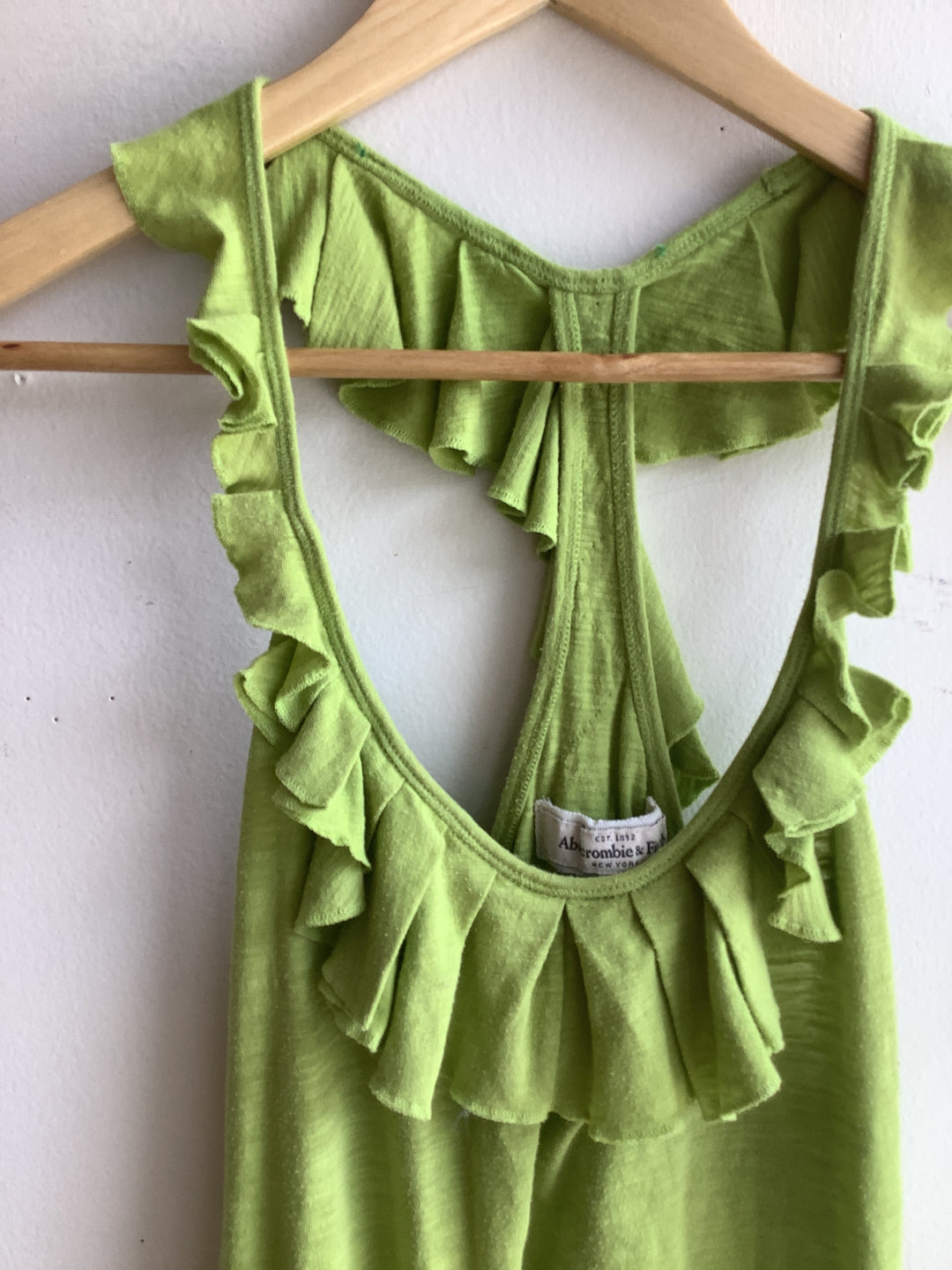 Abercrombie & Fitch Lime Ruffle Tank