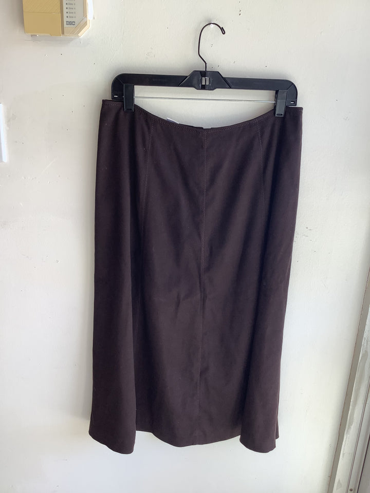 Chocolate Brown Midi Skirt | Vintage Tabi