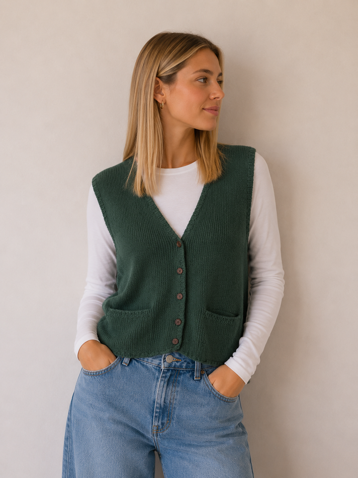 Vintage Arizona Forest Knit Vest