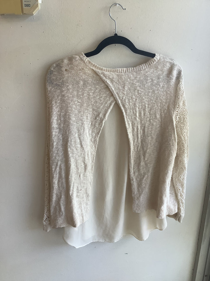 Lucky Brand Lace Knit Layered Top