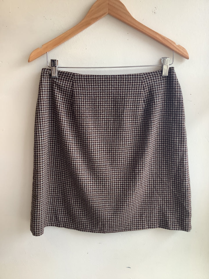 Vintage WL Sportswear Brown Wool Mini Skirt - Made in Canada