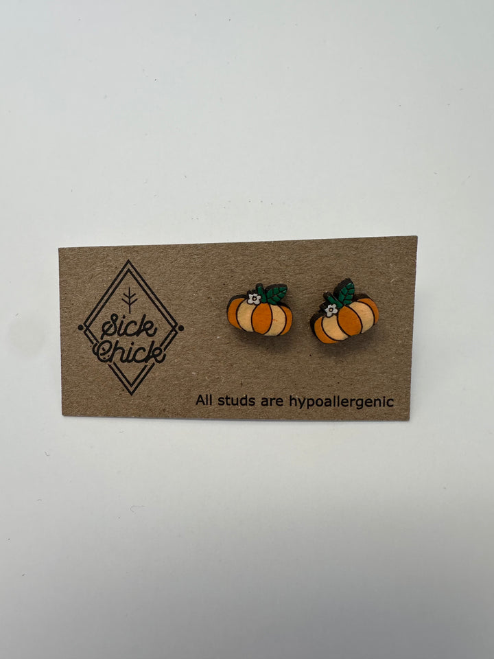 Pumpkin Patch Stud Earrings – Sick Chick (Revelstoke, BC)