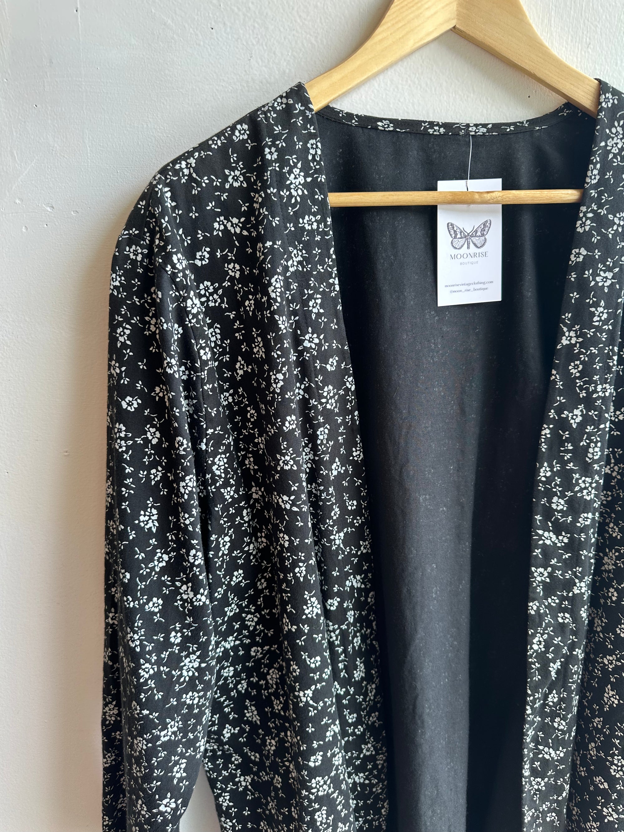 Vintage Cotton Blossom Drape Jacket | Size Large