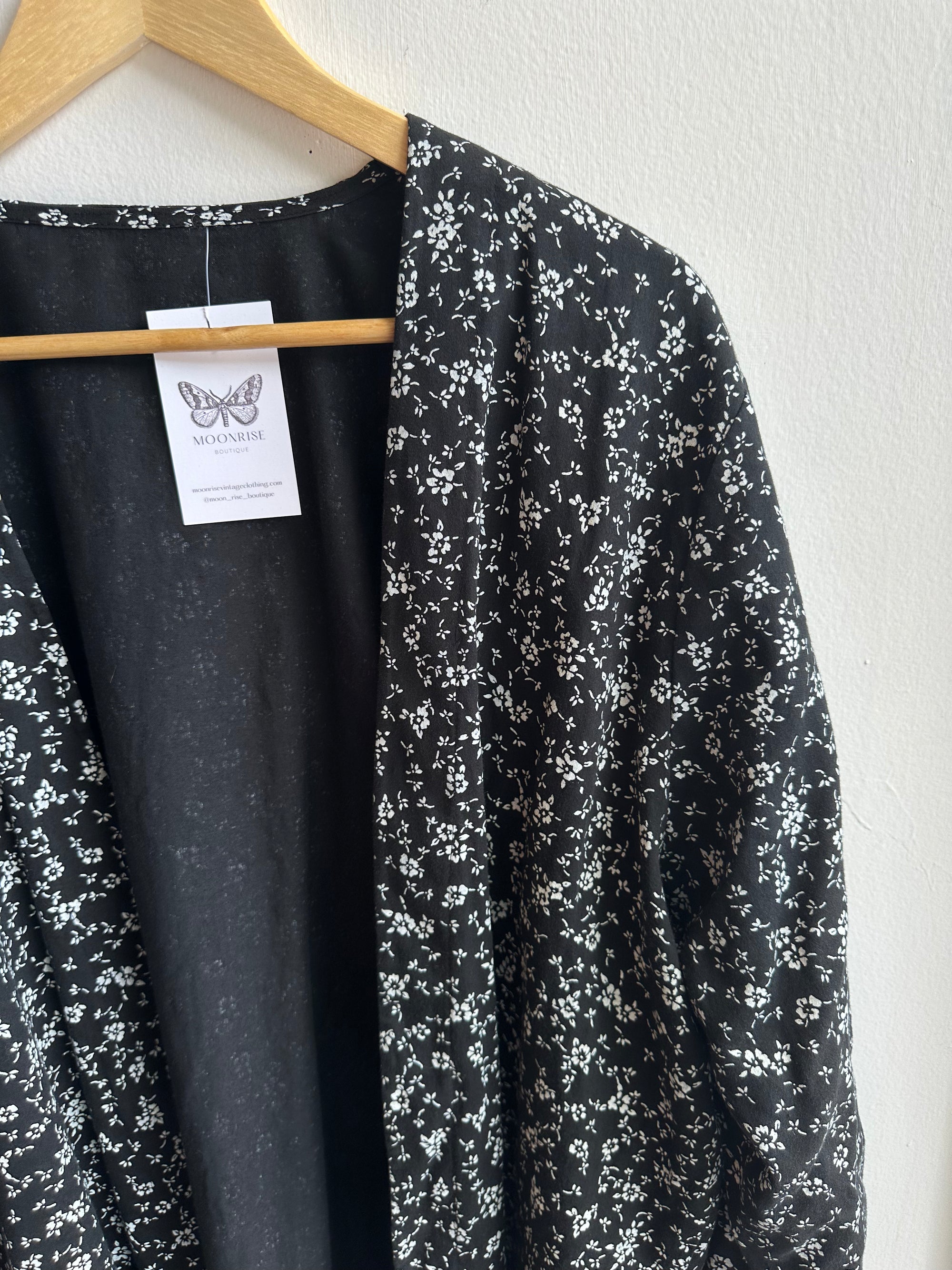 Vintage Cotton Blossom Drape Jacket | Size Large