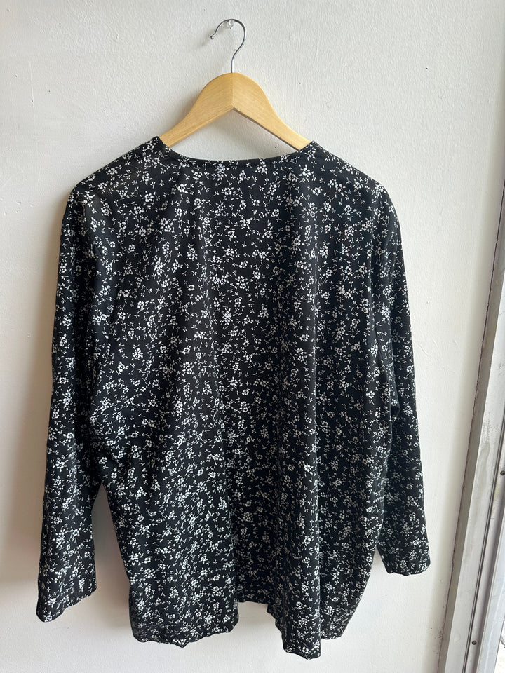 Vintage Cotton Blossom Drape Jacket | Size Large