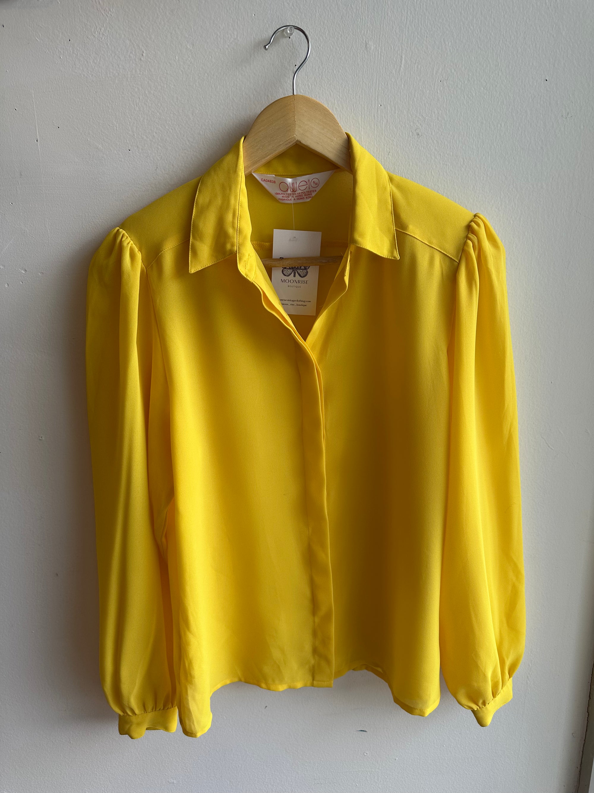 Vintage Qwel Sheer Sunshine Blouse – Size Large