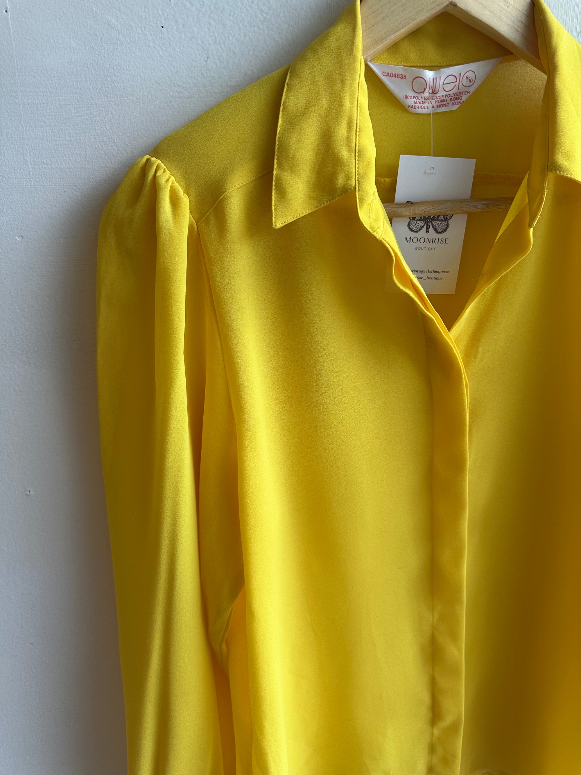 Vintage Qwel Sheer Sunshine Blouse – Size Large