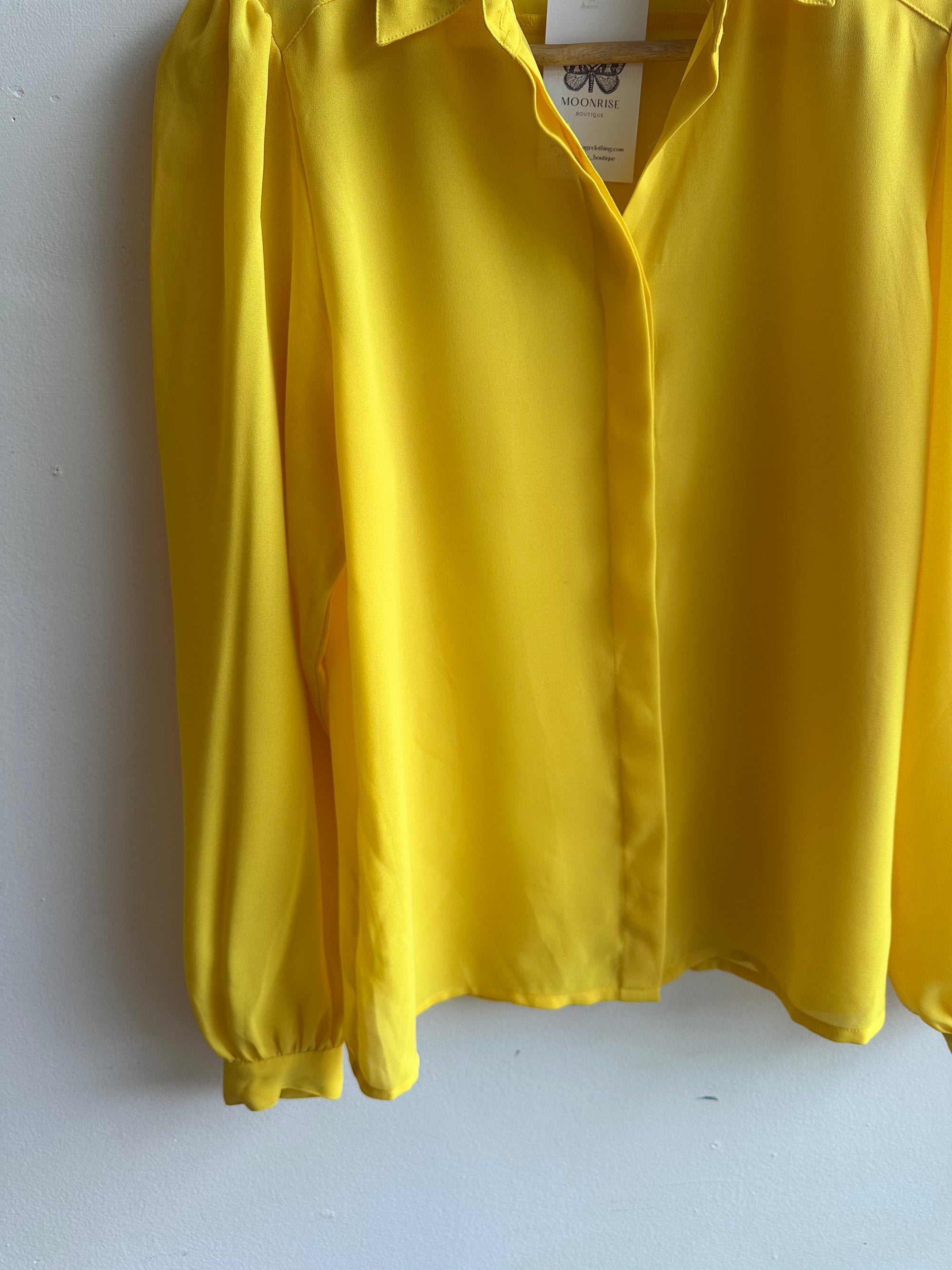Vintage Qwel Sheer Sunshine Blouse – Size Large