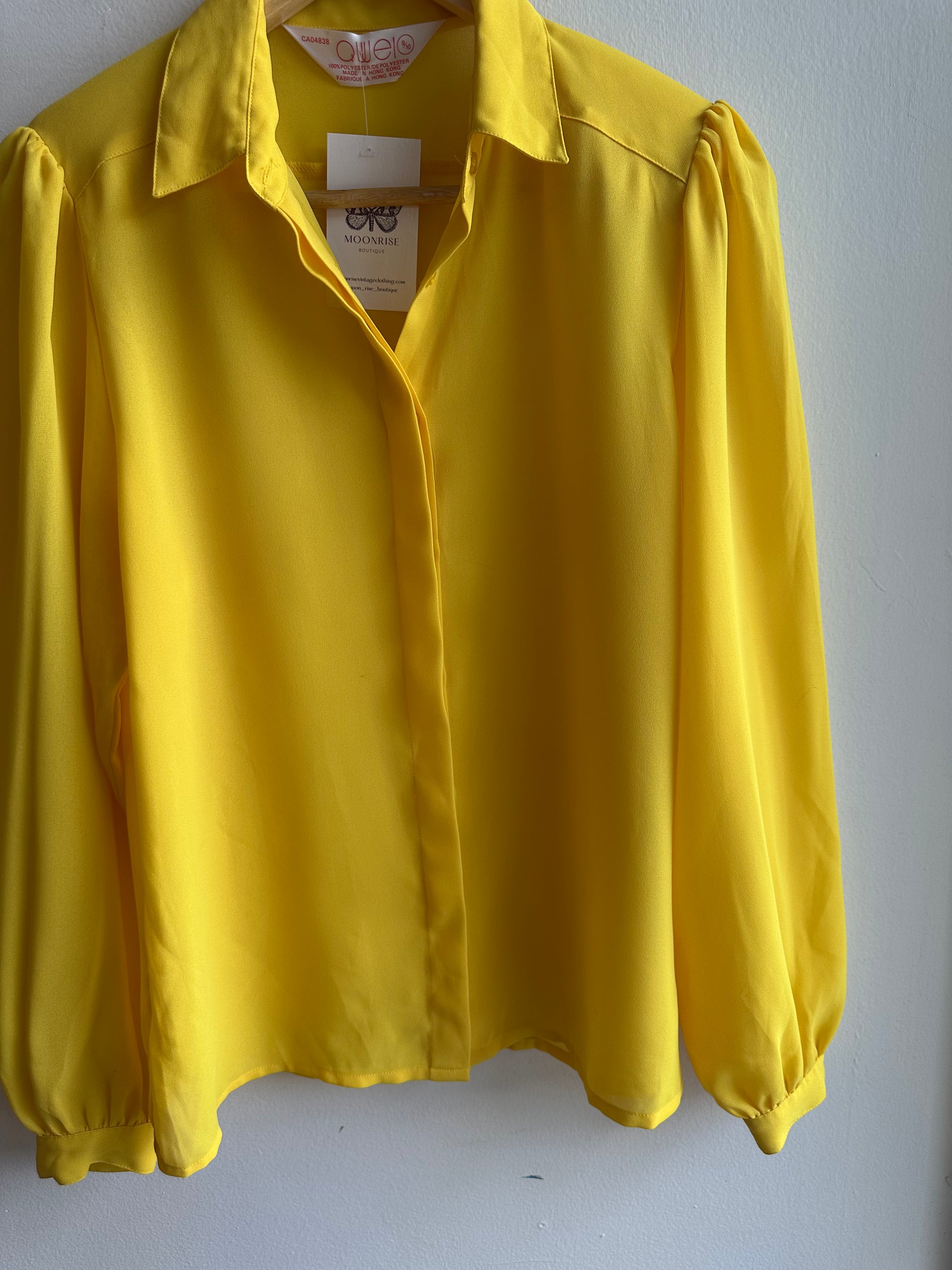 Vintage Qwel Sheer Sunshine Blouse – Size Large