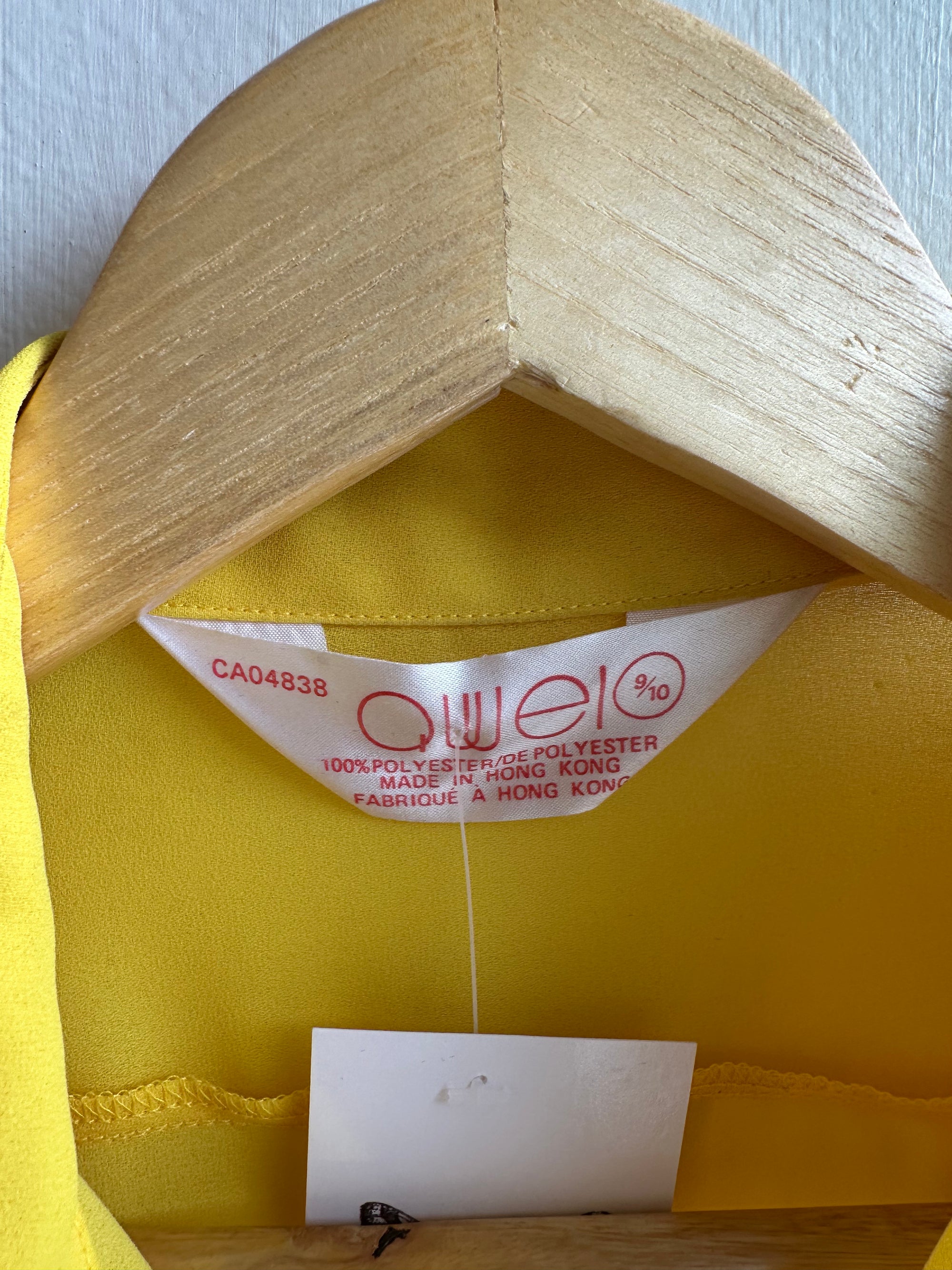 Vintage Qwel Sheer Sunshine Blouse – Size Large