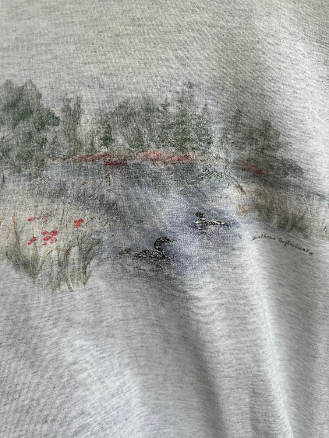 Vintage Northern Reflections Scenic Tee – Heather Grey | Size Large