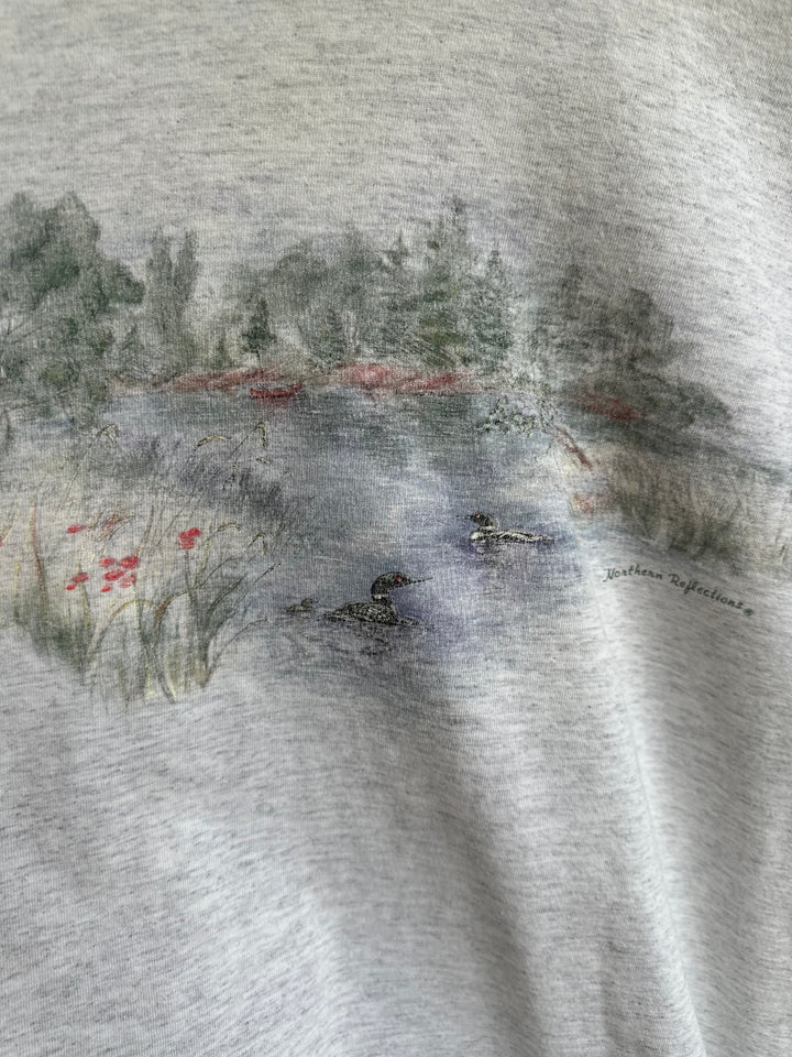 Vintage Northern Reflections Scenic Tee – Heather Grey | Size Large