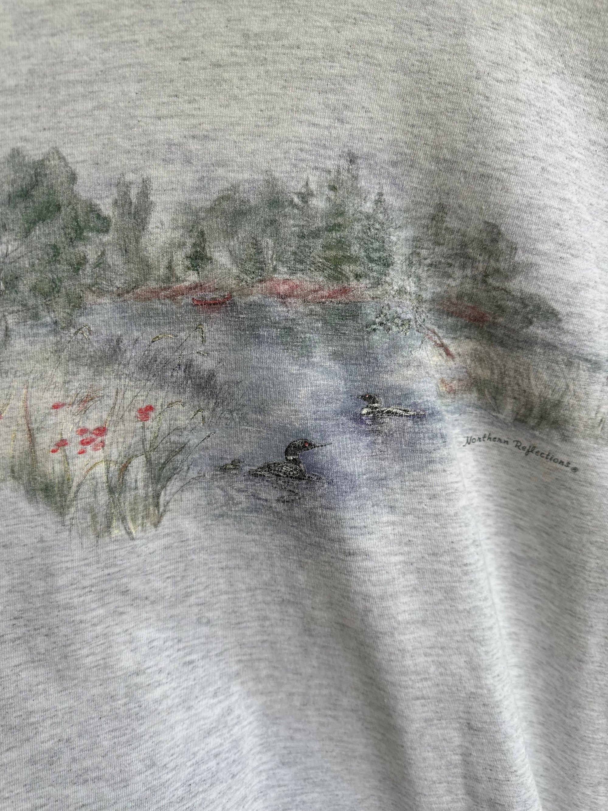 Vintage Northern Reflections Scenic Tee – Heather Grey | Size Large