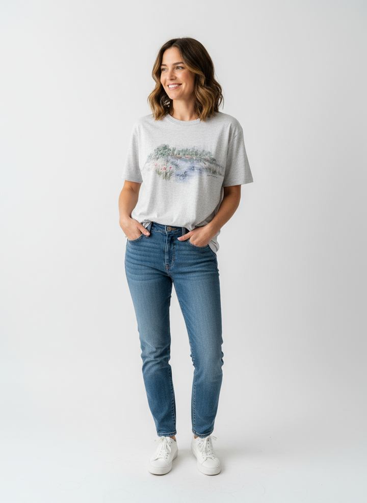 Vintage Northern Reflections Scenic Tee – Heather Grey | Size Large
